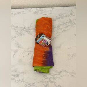 Spiral Pastel Tie Dye Ruched Sarong Front Swimsuit Cover Up OS Women’s NWT​